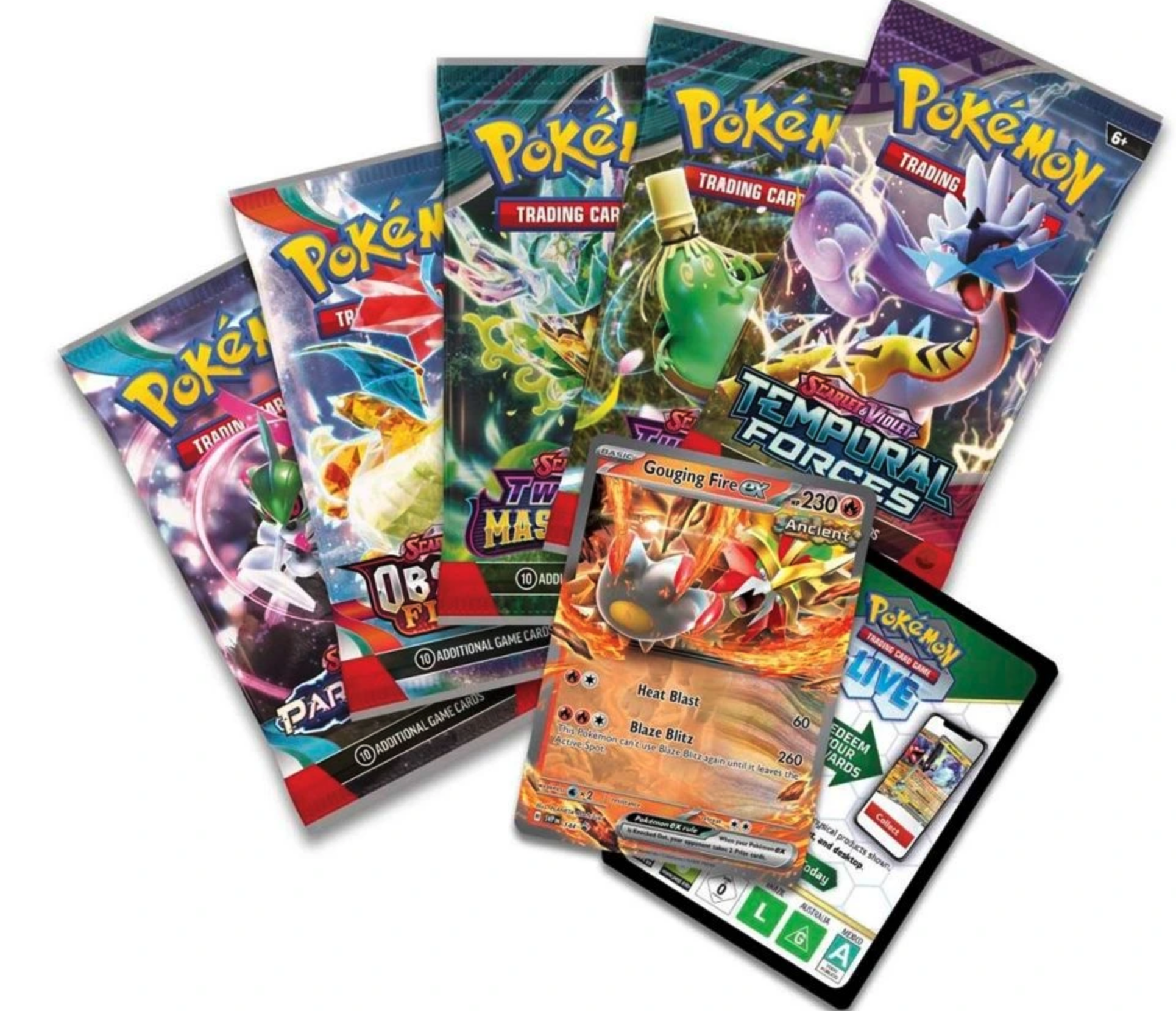 Pokémon TCG: Paradox Destinies - Gouging Fire EX Tin - EN 