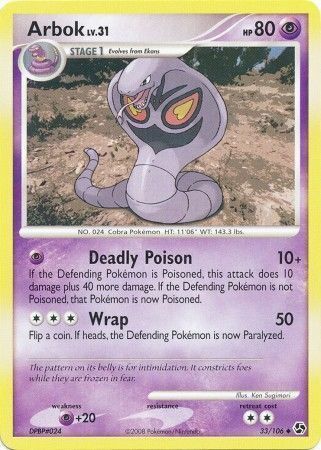 arbok-33-106-pokemon-tcg-near-mint Arbok - 33/106 - Pokemon TCG - Near Mint