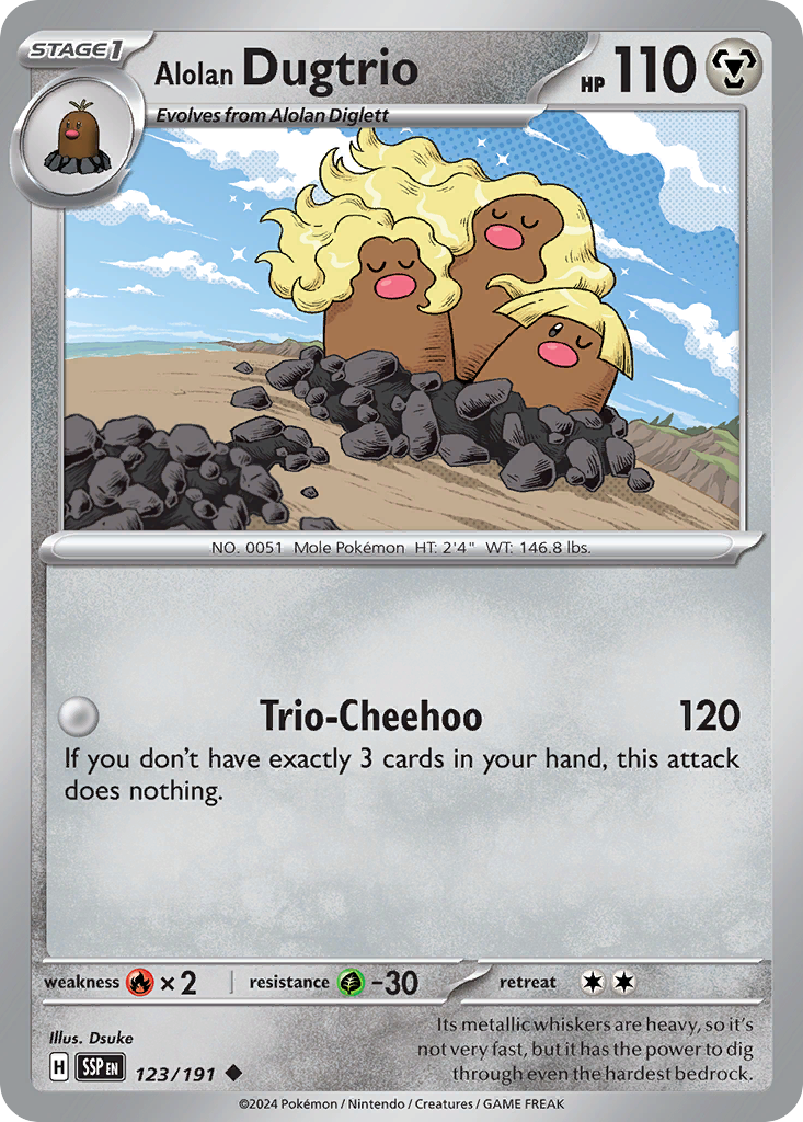 Alolan Dugtrio - 123/191 - EN Alolan Dugtrio - 123/191 - EN