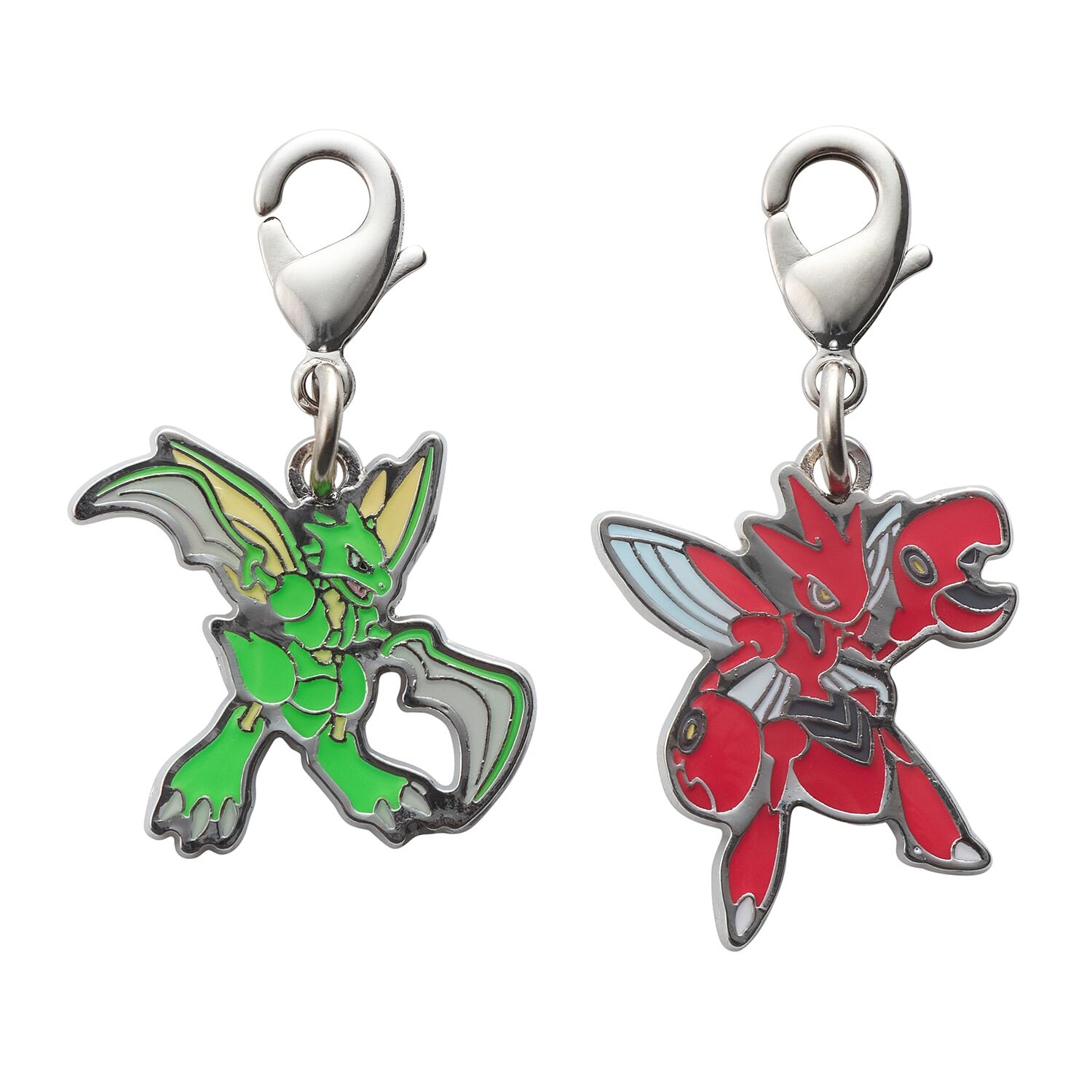 Pokemon Center - Scyther & Scizor Schlüsselanhänger - 2 Stück