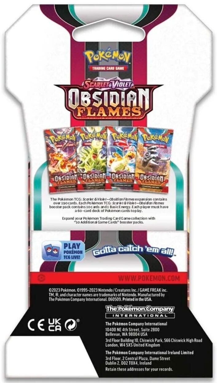 Pokémon TCG: Scarlet & Violet - Obsidian Flames Sleeved Booster Pack (10 Cards) - EN