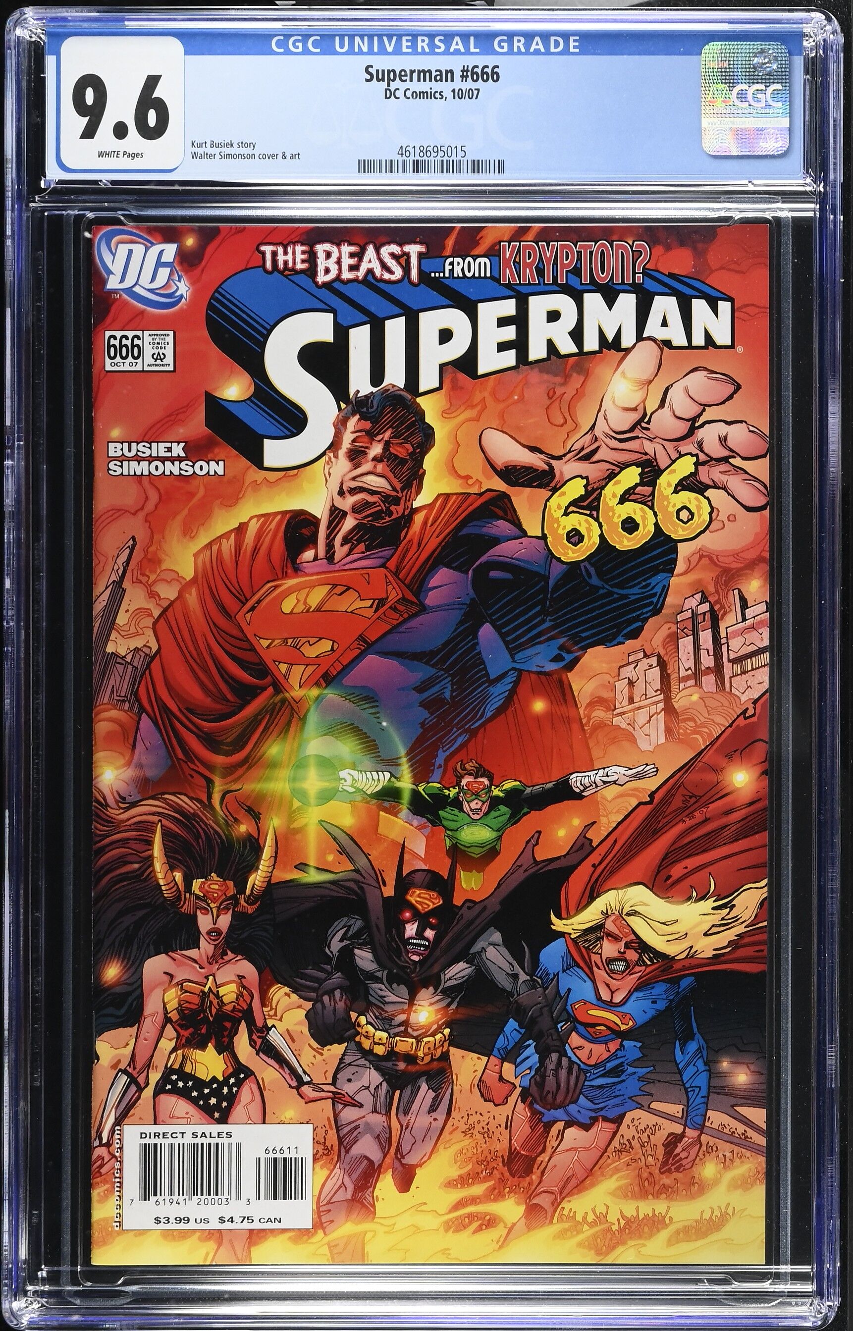Superman Issue 666 - CGC 9.6 Superman Issue 666 - CGC 9.6