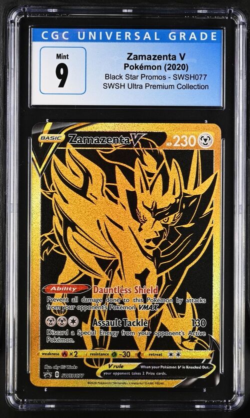 Zamazenta V SWSH077 - Black Star Promos - SWSH Ultra Premium Collection - 2020 - CGC 9 MINT - Pokémon