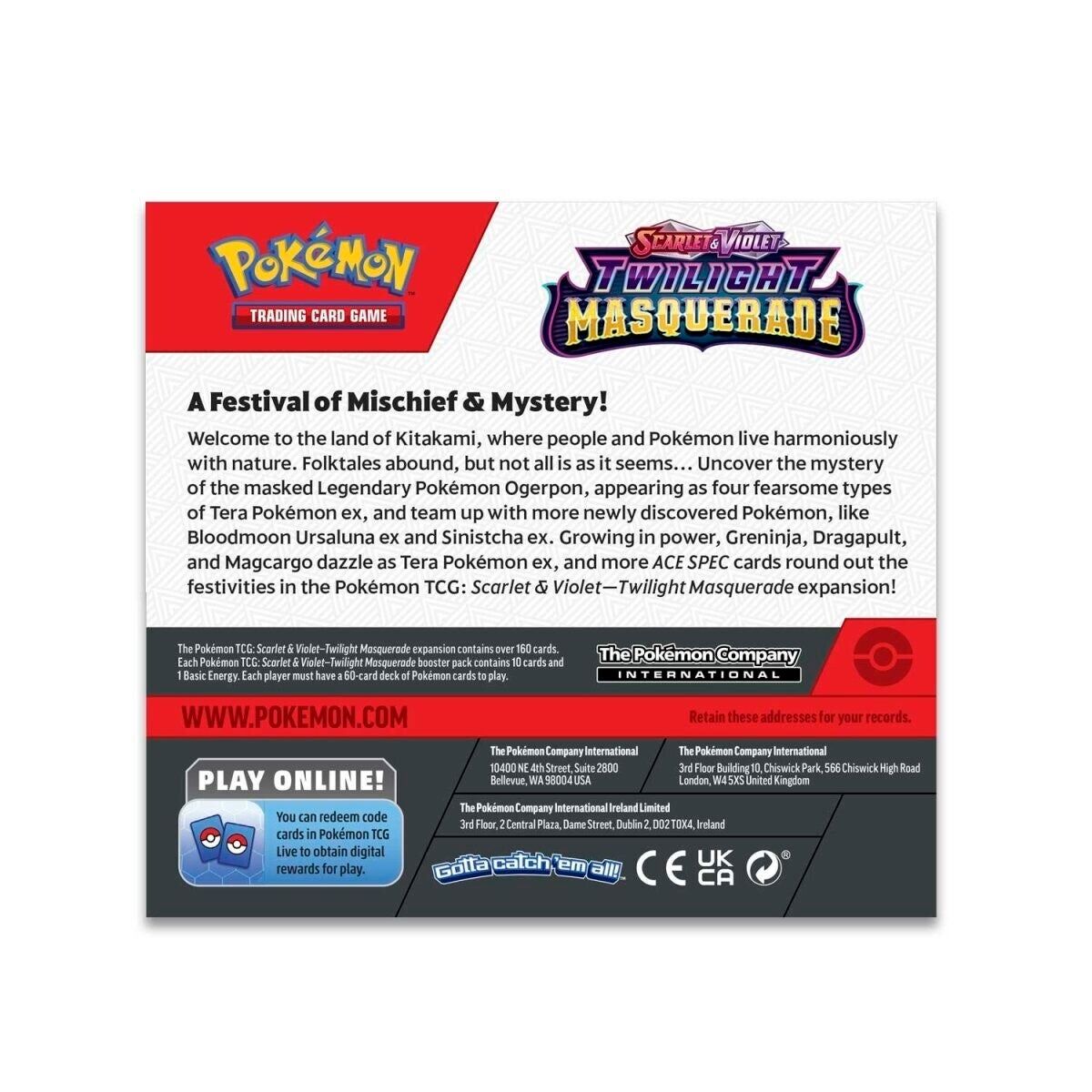 Pokémon TCG: Scarlet & Violet Twilight Masquerade Booster Display Box (36 Packs) - EN