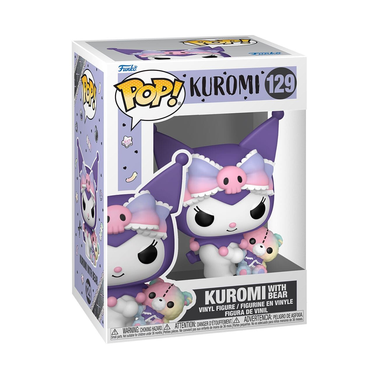 Funko POP! Kuromi #129 Animation Vinyl Figur Kuromi w/ Bear 9 cm