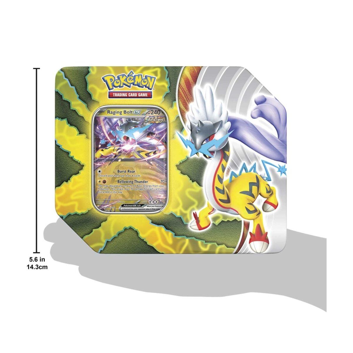 Pokémon TCG: Paradox Destinies - Raging Bolt EX Tin - EN Pokémon TCG: Paradox Destinies - Raging Bolt EX Tin - EN