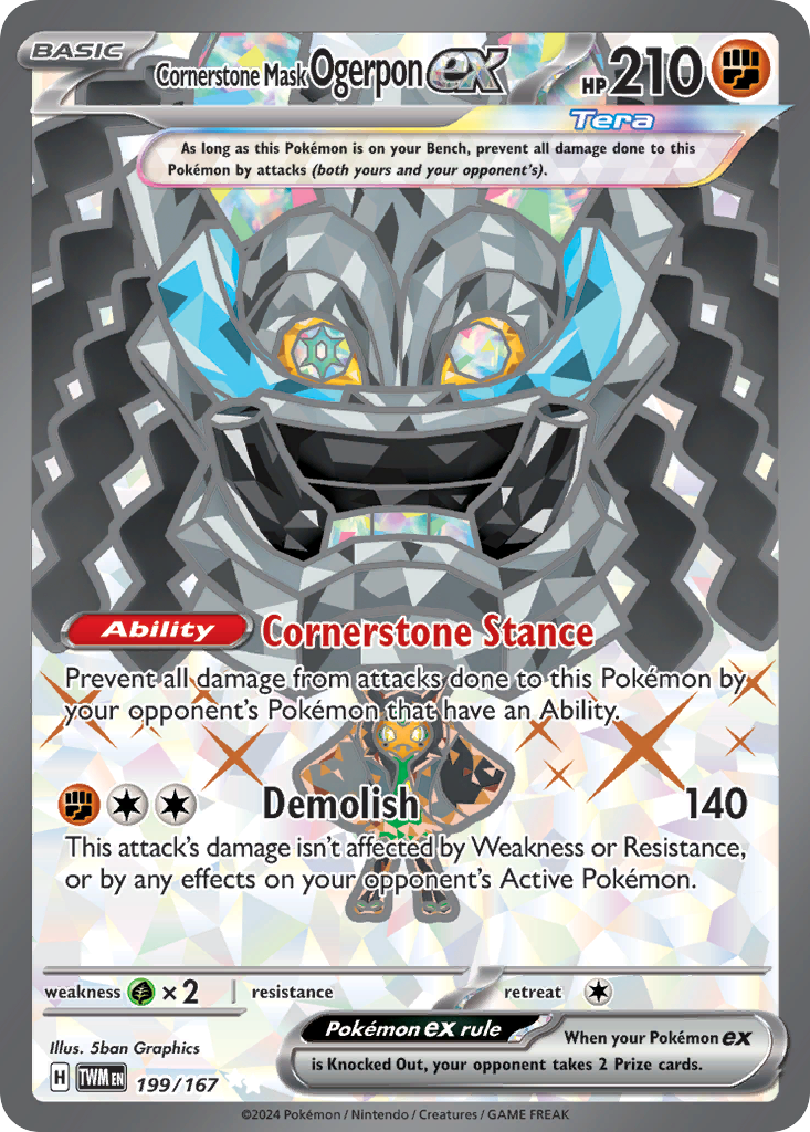 Cornerstone Mask Ogerpon ex - 199/167 - EN Cornerstone Mask Ogerpon ex - 199/167 - EN