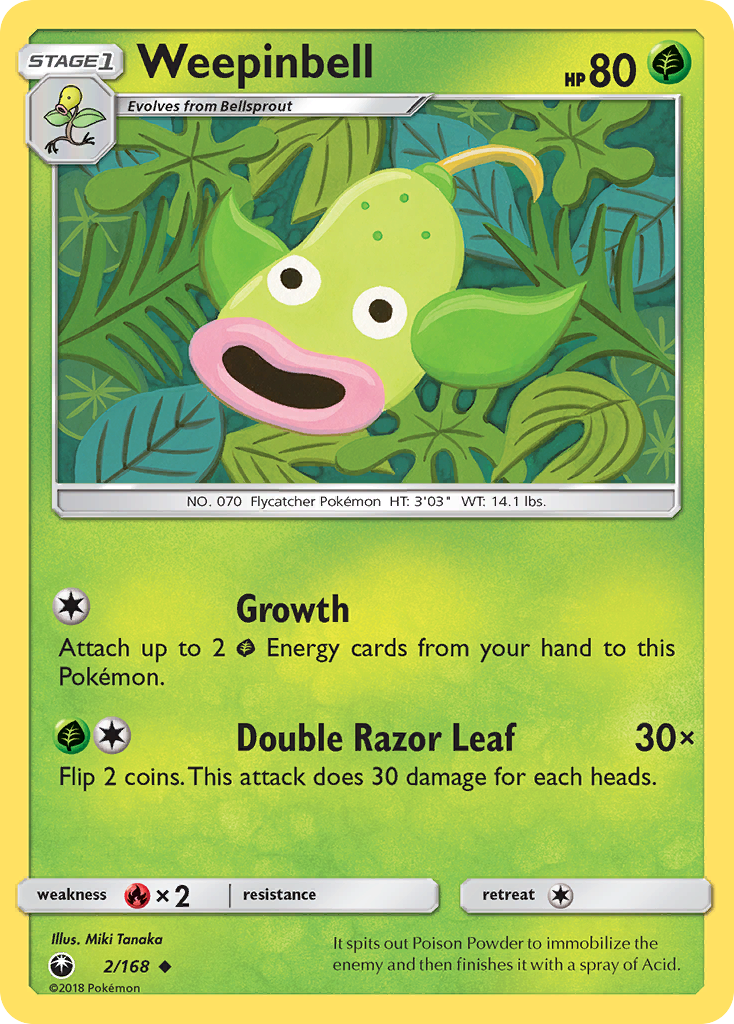 weepinbell-2-145-pokemon-tcg-near-mint-en Weepinbell - 2/145 - Pokémon TCG - Lightly Played - EN
