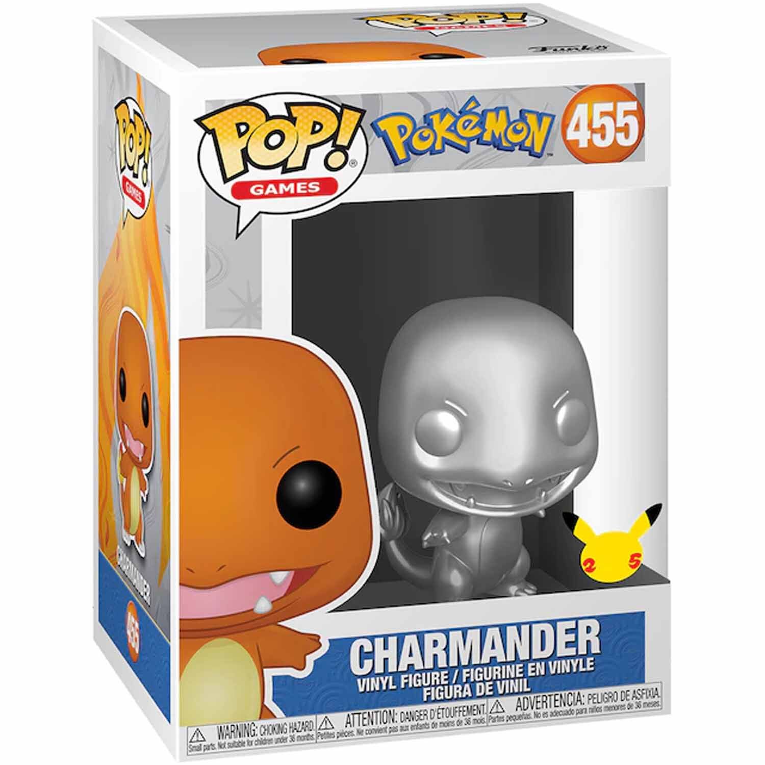 Pokémon Charmander / Glumanda Silver Funko POP 455