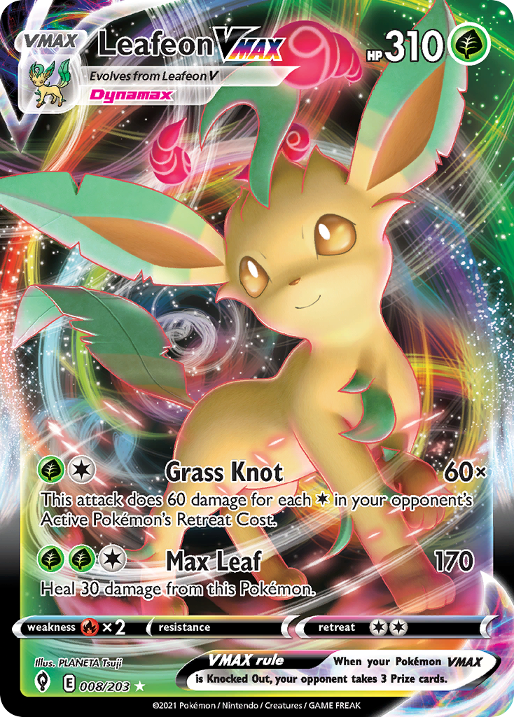 Leafeon VMAX - 008/203 - Pokémon TCG - Near Mint - EN