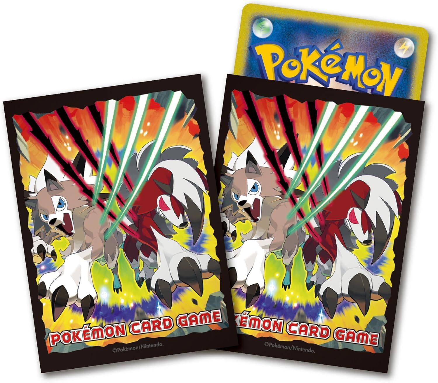 Pokemon Center Sun & Moon Lycanroc 64ct Sleeves Pokemon Center Sun & Moon Lycanroc 64ct Sleeves