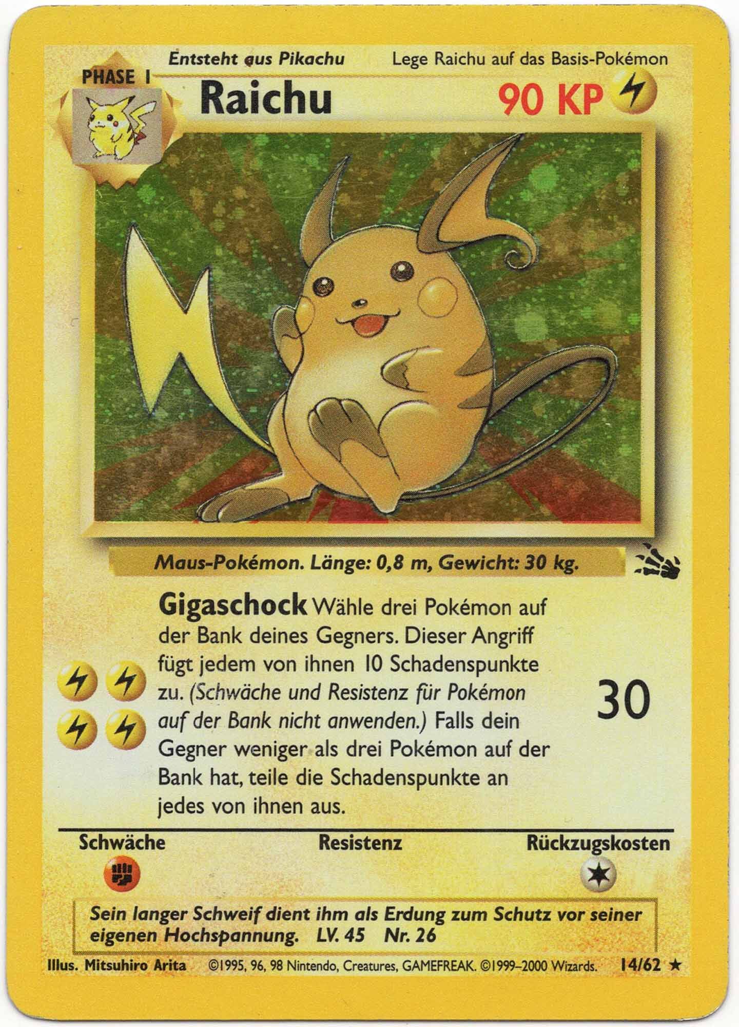 raichu-14-62-pokemon-tcg-lightly-played Raichu - 14/62 - Pokémon TCG - Lightly Played