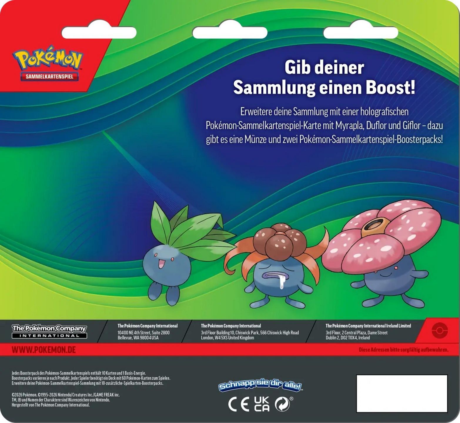 Pokemon TCG: Enhanced 2-Pack Blister - Myrapla, Giflor, Duflor - DE