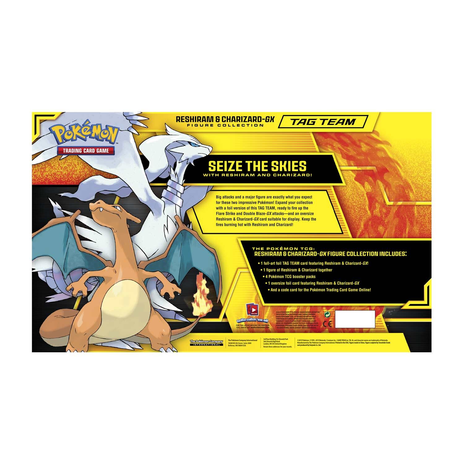 Pokémon Reshiram & Charizard-GX TAG TEAM Figure Collection Box - EN