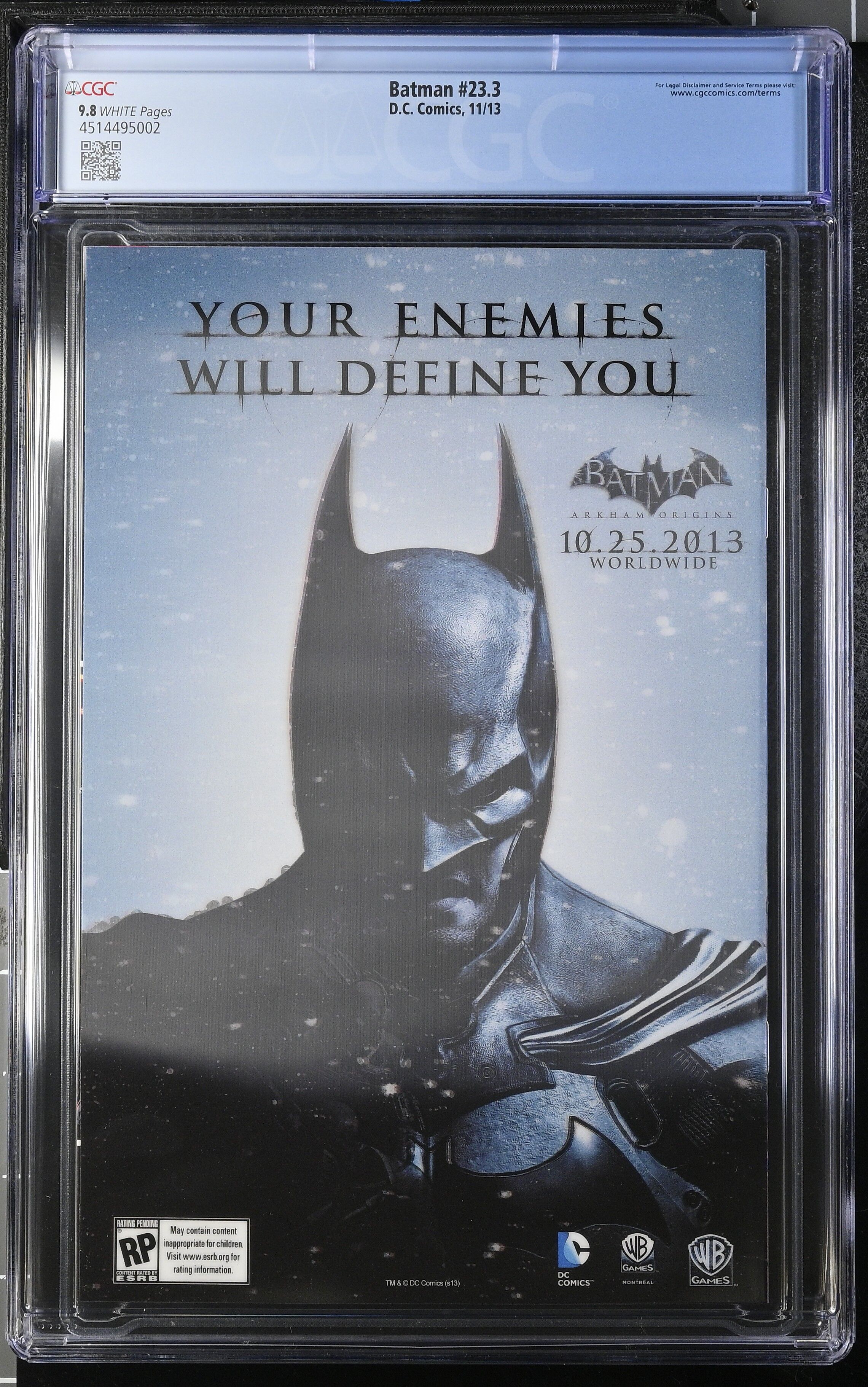 Batman #23.3 CGC 9.8 3D Lenticular Cover