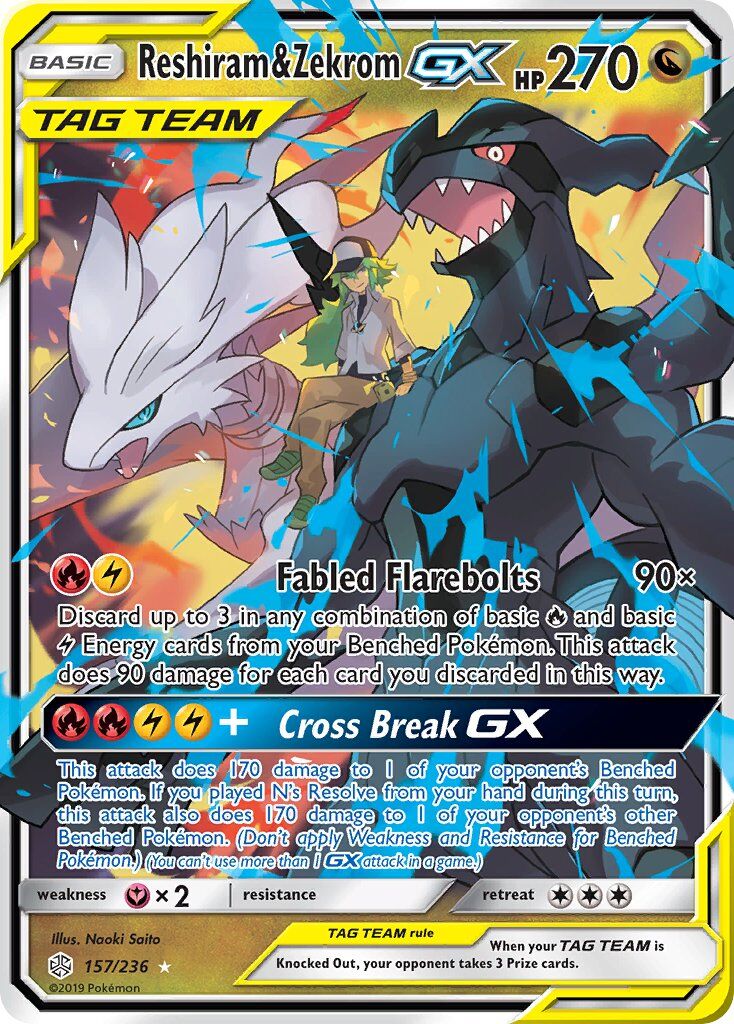 Reshiram & Zekrom-GX - 157/236 - EN Reshiram & Zekrom-GX - 157/236 - EN