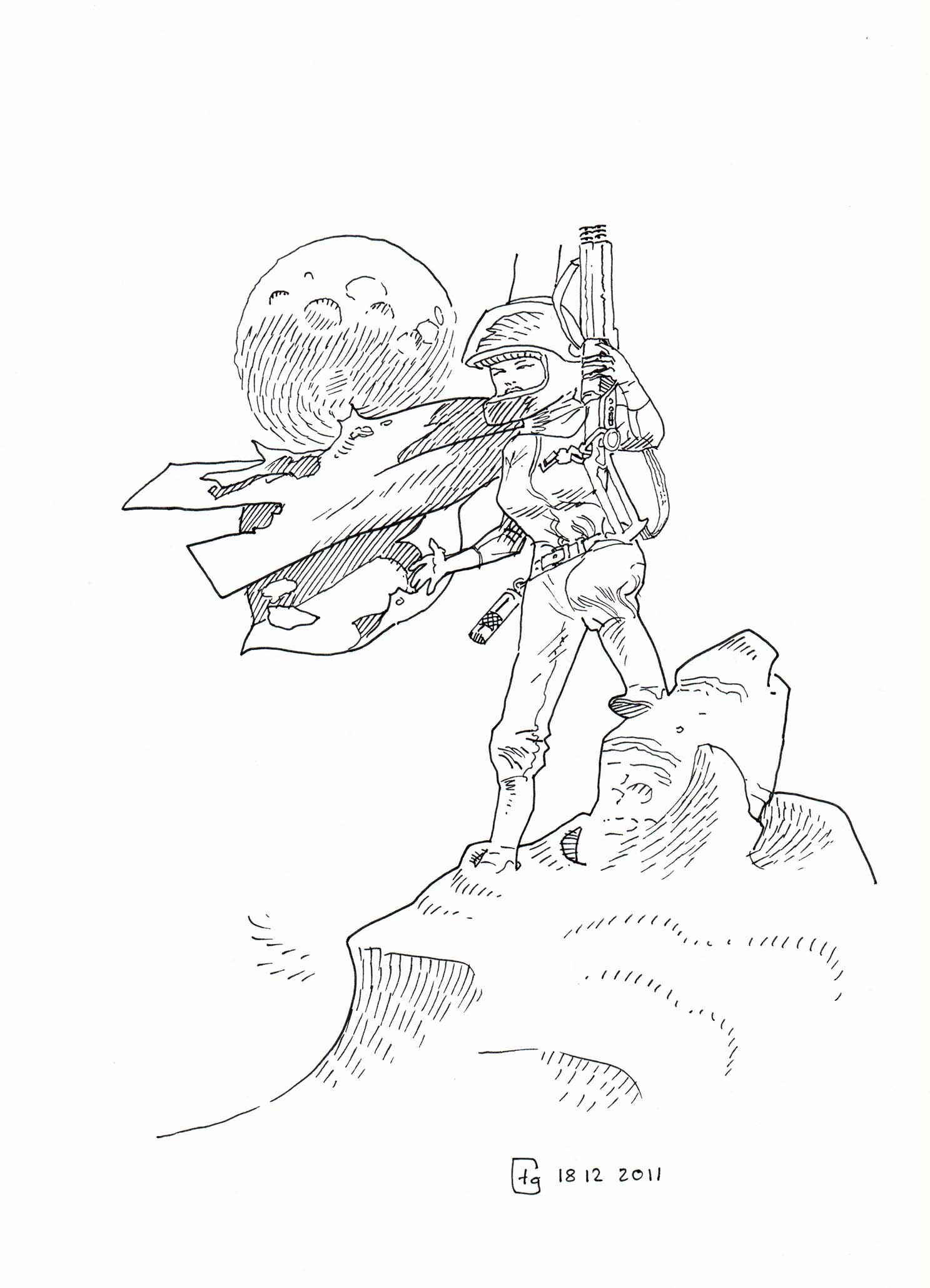 geissmann_astro_girl_2011 Astro Girl Originalzeichnung