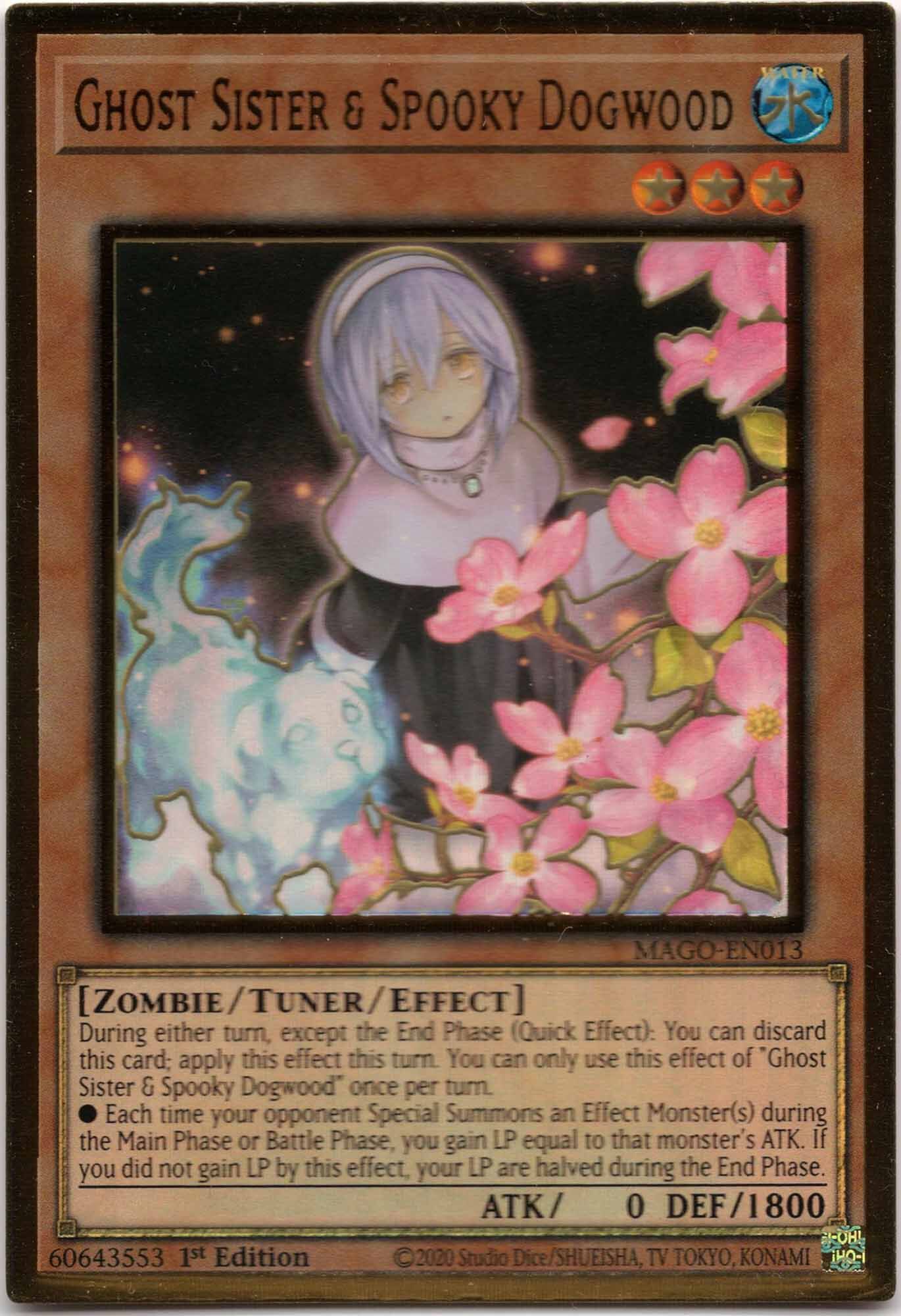 ghost-sister-spooky-dogwood-mago-en013-gold-rare-1st-edition-near-mint Ghost Sister & Spooky Dogwood - MAGO-EN013 - Premium Gold Rare - 1st Edition (Near Mint)