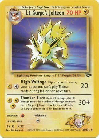 Lt. Surge’s Jolteon - 28/132 - Unlimited - EN Lt. Surge’s Jolteon - 28/132 - Unlimited - EN