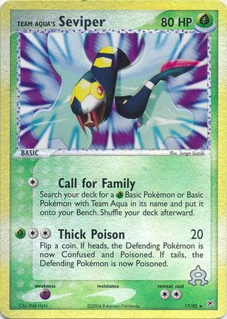 Team Aqua’s Seviper - 17/97 - Reverse Holo - EN Team Aqua’s Seviper - 17/97 - Reverse Holo - EN