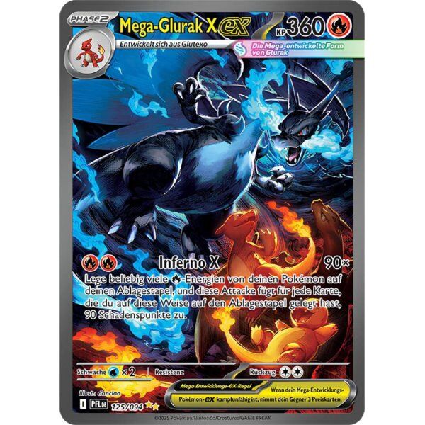 Mega Glurak X ex - 125/094 - DE Mega Glurak X ex - 125/094 - DE
