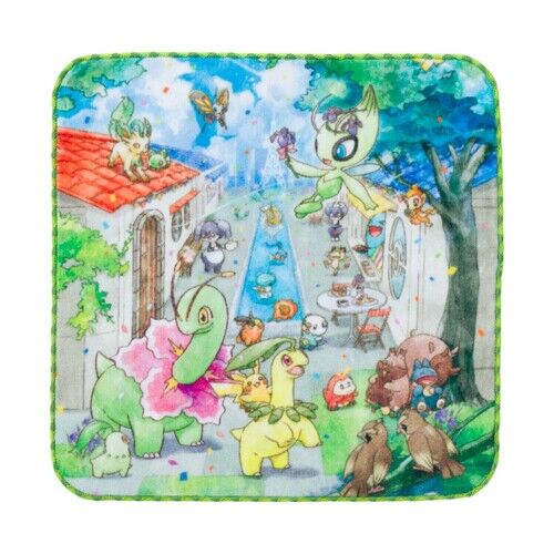 Pokémon Center Original Hand Towel - Celebi's Celebration Gathering Pokémon Center Original Hand Towel - Celebi's Celebration Gathering