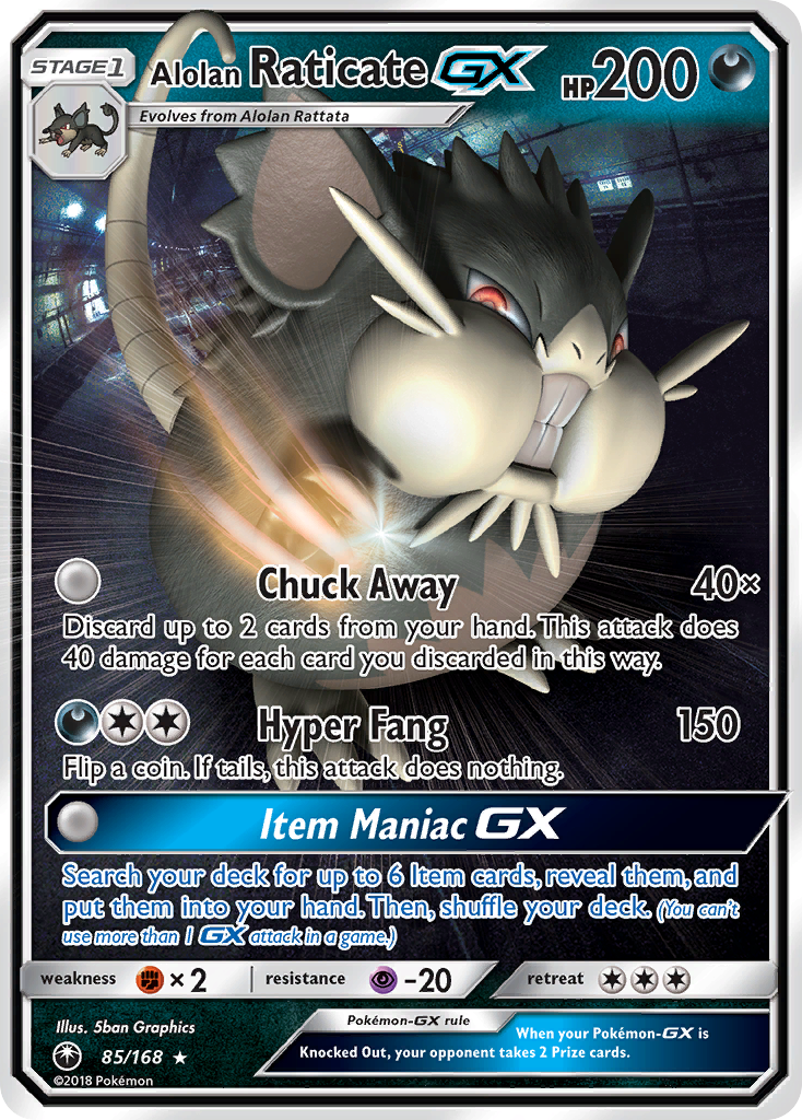 Alolan Raticate-GX - 85/168 - EN Alolan Raticate-GX - 85/168 - EN