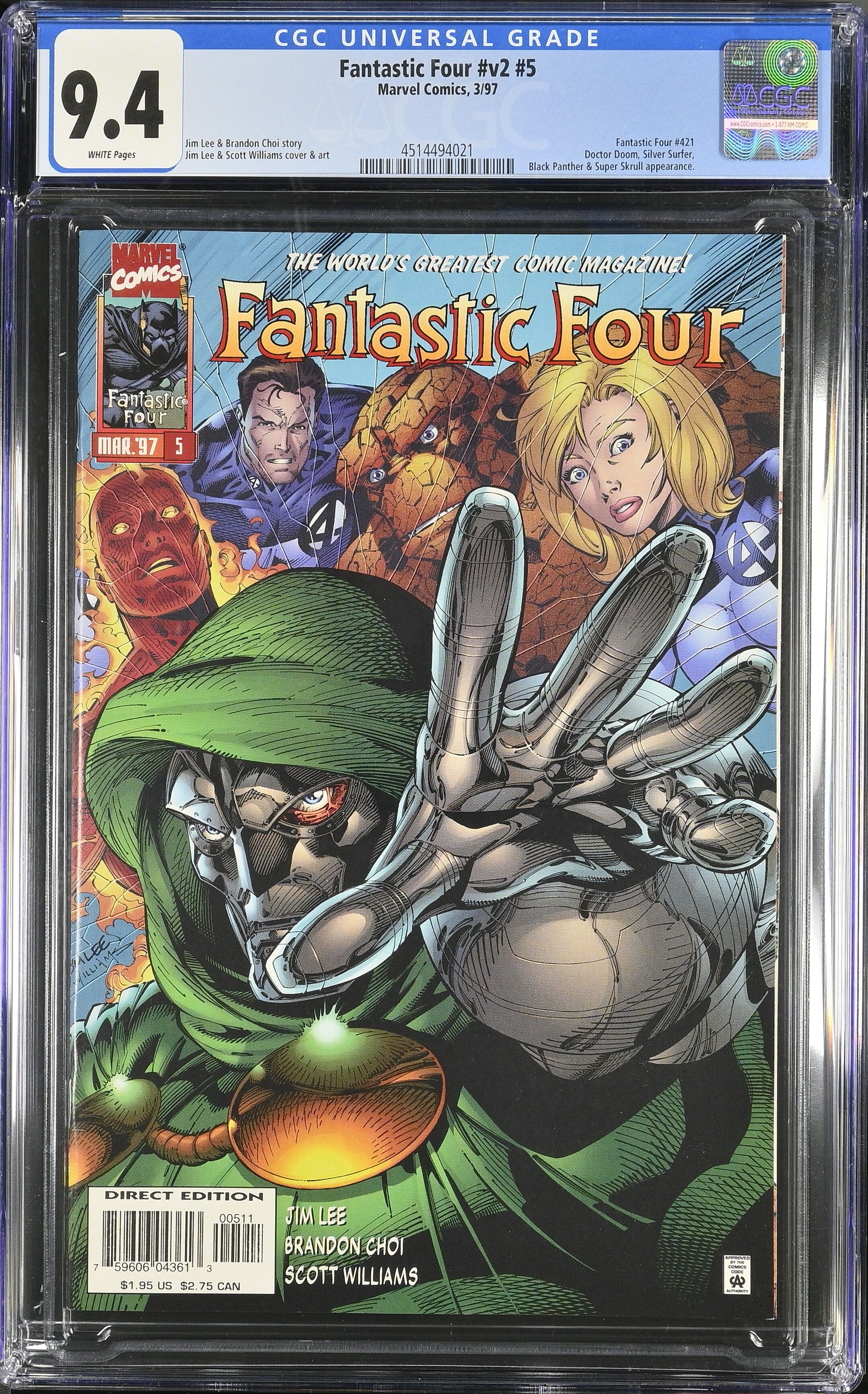 Fantastic Four Vol 2 #5 CGC 9.4 Fantastic Four Vol 2 #5 CGC 9.4