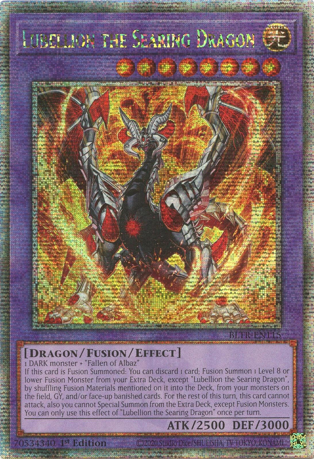 Lubellion the Searing Dragon - BLTR-EN115 - Quarter Century Secret Rare - 1. Auflage