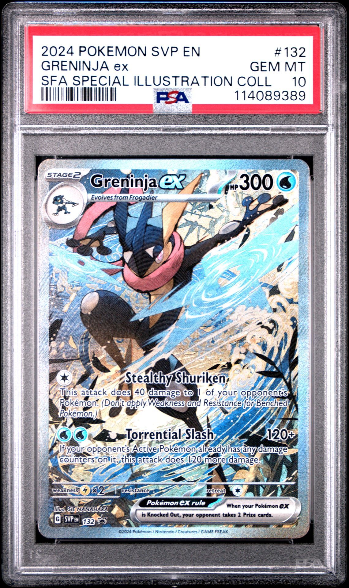 2024 POKEMON SVP EN-SV BLACK STAR PROMO 132 GRENINJA EX SHROUDED FABLE SPECIAL ILLUSTRATION COLLECTION - PSA 10 GEM-MT - Pokémon