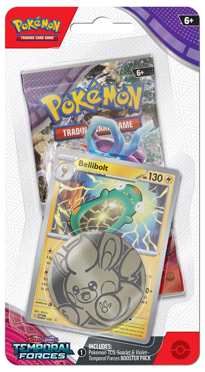 Pokémon TCG: Scarlet & Violet Temporal Forces Bellibolt Checklane Blister - EN Pokémon TCG: Scarlet & Violet Temporal Forces Bellibolt Checklane Blister - EN