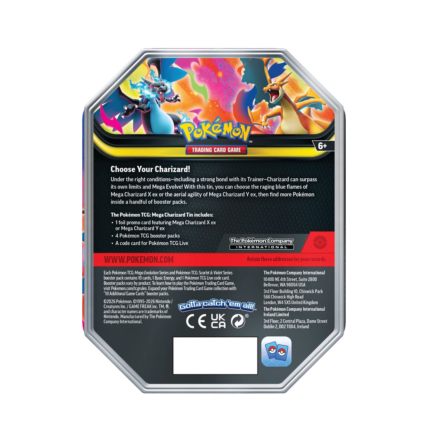 Pokémon TCG: 2026 Spring ex Tin Mega Charizard Y - EN