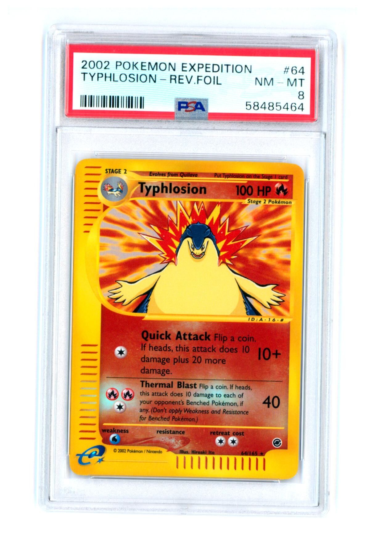 typhlosion-64-165-expedition-reverse-holo-psa-8-nm-mt-pokemon-58485464 Typhlosion 64/165 - Expedition - Reverse Holo - PSA 8 NM-MT - Pokémon