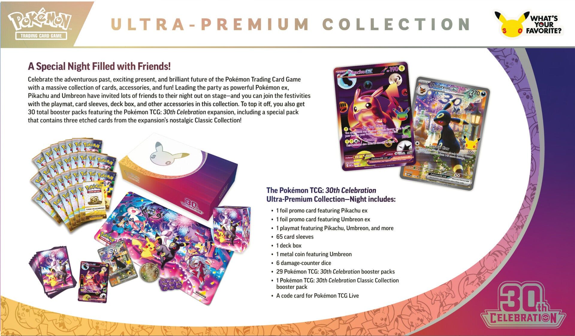 Pokémon TCG: 30th Celebration Ultra Premium Night Collection - EN