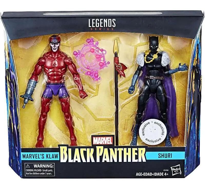 Black Panther Marvel Legends Klaw & Shuri Exclusive Action Figure 2-Pack