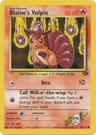 Blaine’s Vulpix - 66/132 - Unlimited - EN Blaine’s Vulpix - 66/132 - Unlimited - EN