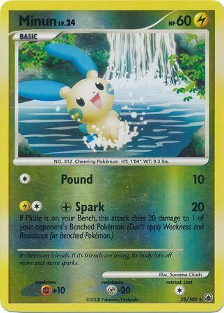 Minun - 25/100 - Reverse Holo - EN Minun - 25/100 - Reverse Holo - EN