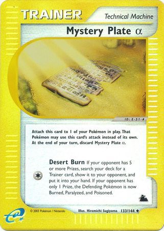 Mystery Plate ⍺ - 133/144 - Reverse Holo - EN Mystery Plate ⍺ - 133/144 - Reverse Holo - EN
