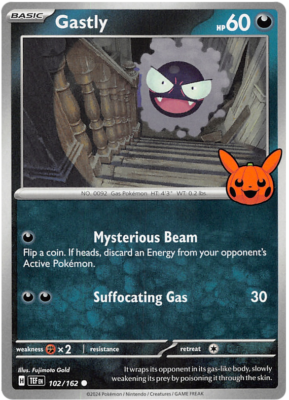 Gastly - TEF 102 - Trick or Trade 2024 Stamp - EN