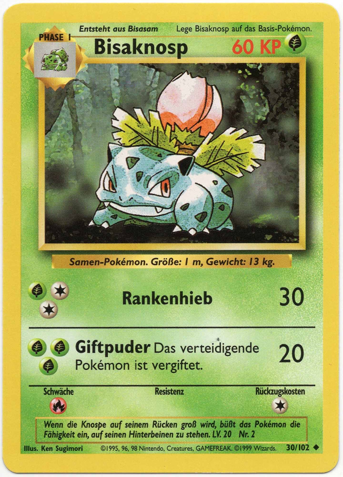 Bisaknosp - 30/102 - Pokémon TCG - Lightly Played