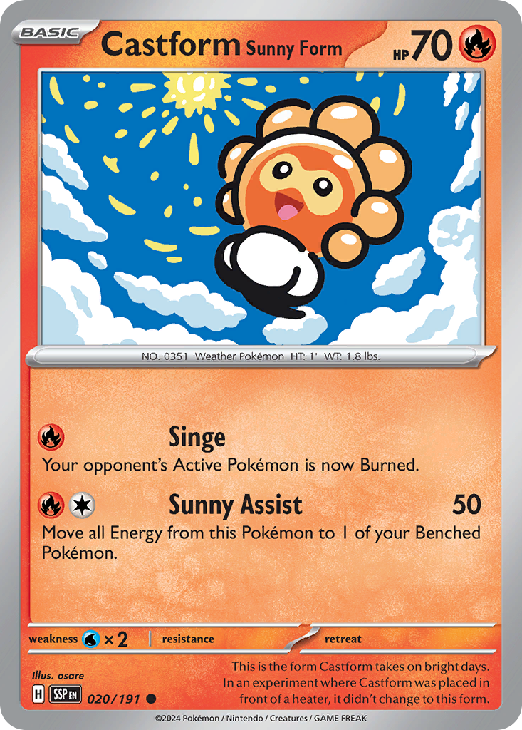 Castform Sunny Form - 020/191 - EN