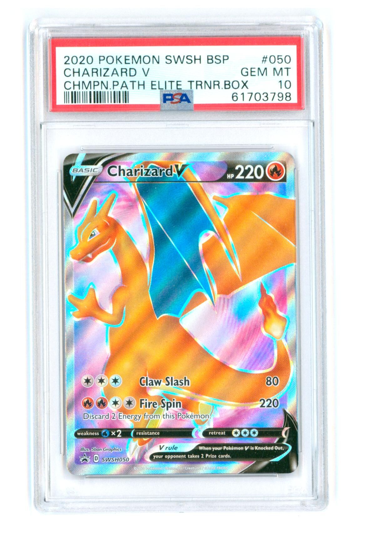 Charizard SWSH050 - Champions Path Elite Trainer Box Promo - PSA 10 GEM-MT - Pokemon Charizard SWSH050 - Champions Path Elite Trainer Box Promo - PSA 10 GEM-MT - Pokemon