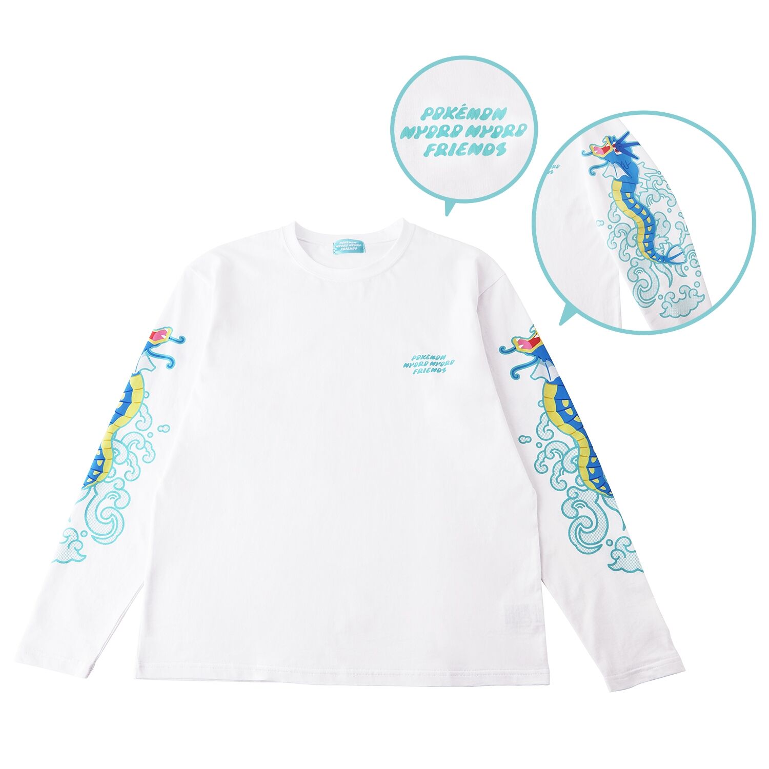 Long-sleeved T-Shirt Pokémon NYORO NYORO FRIENDS - Gyarados Waterfall Free