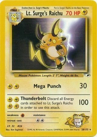 Lt. Surge’s Raichu - 28/132 - Unlimited - EN