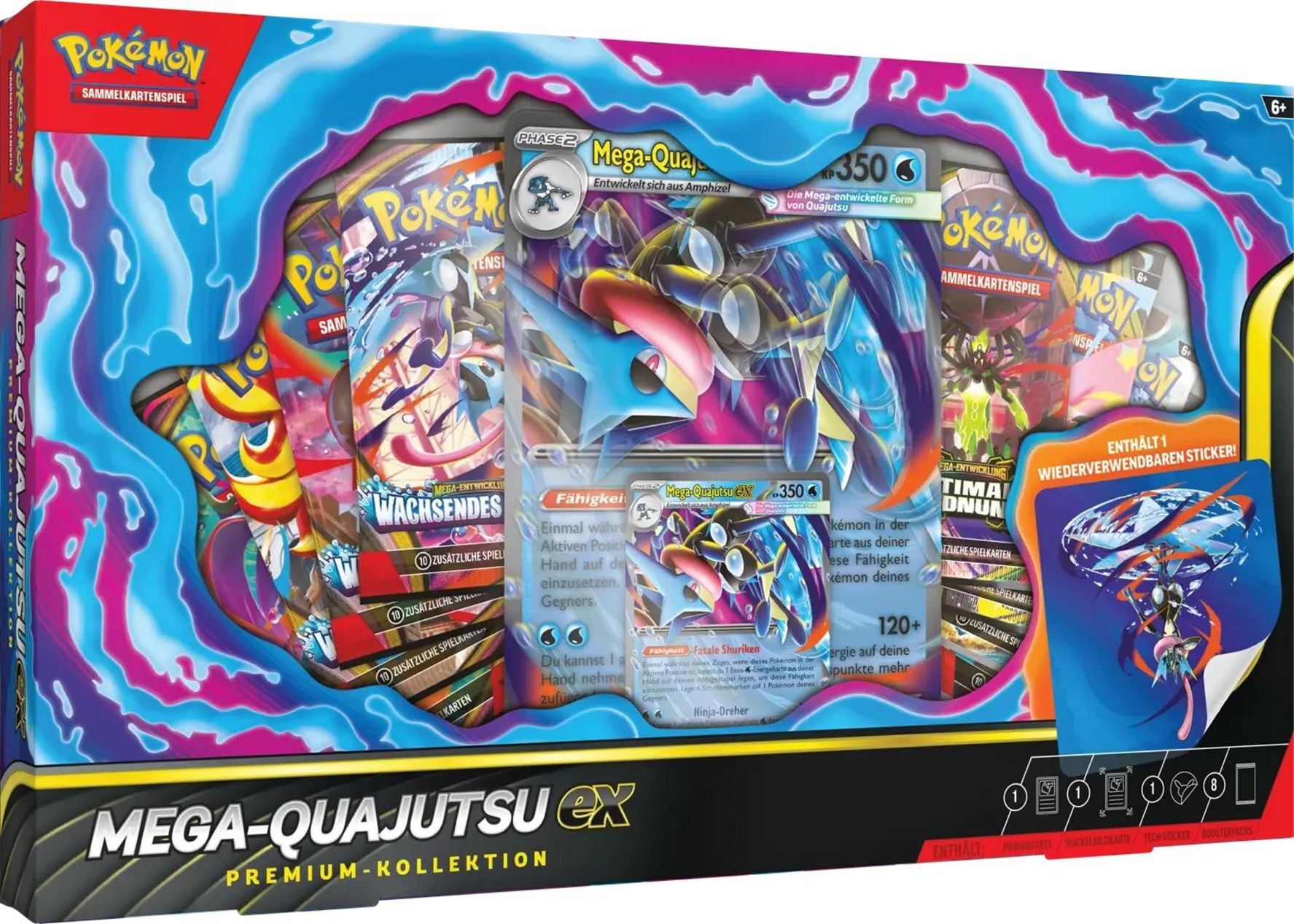 Pokémon TCG: Mega-Quajutsu ex Premium Collection - DE Pokémon TCG: Mega-Quajutsu ex Premium Collection - DE