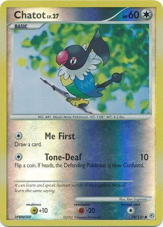 Chatot - 74/130 - Reverse Holo - EN Chatot - 74/130 - Reverse Holo - EN