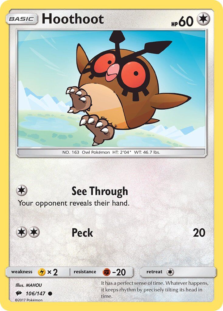 hoothoot-106-147-pokemon-tcg-lightly-played-en Hoothoot - 106/147 - Pokémon TCG - Lightly Played - EN