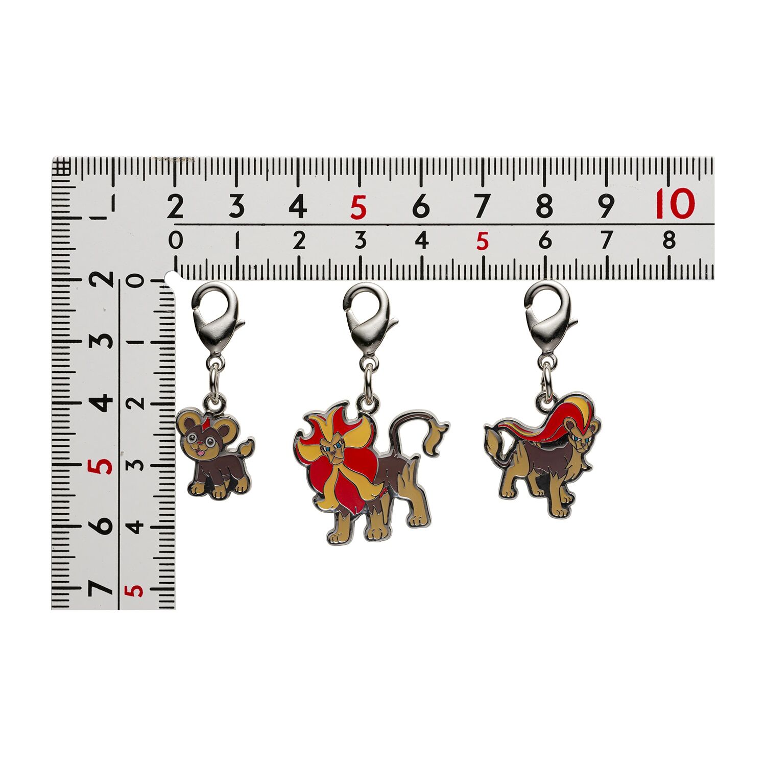 Pokemon Center - Litleo, Pyroar Schlüsselanhänger - 3 Stück