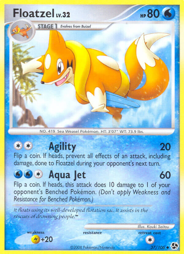 Floatzel - 37/106 - Reverse Holo - EN