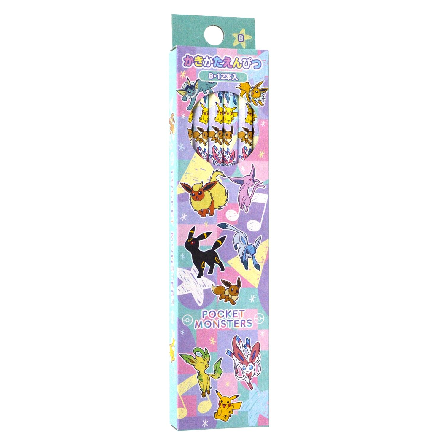 4901772418825_l Pokemon Center Original Eeveelutions Pencil B Pastel Flakes 12 Pack